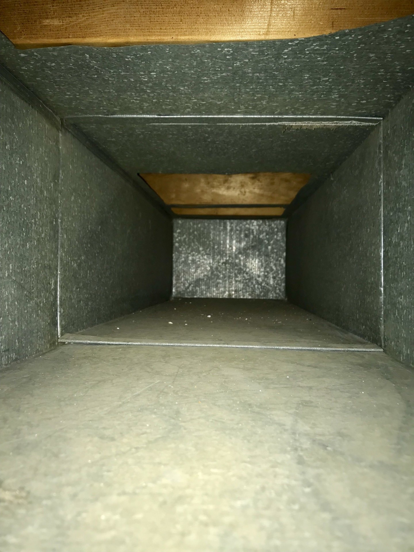HVAC duct after professional cleaning