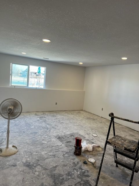 Smooth, finished drywall ready for paint