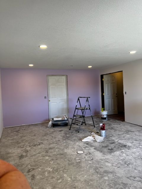After: finished and painted basement room in Derby, KS