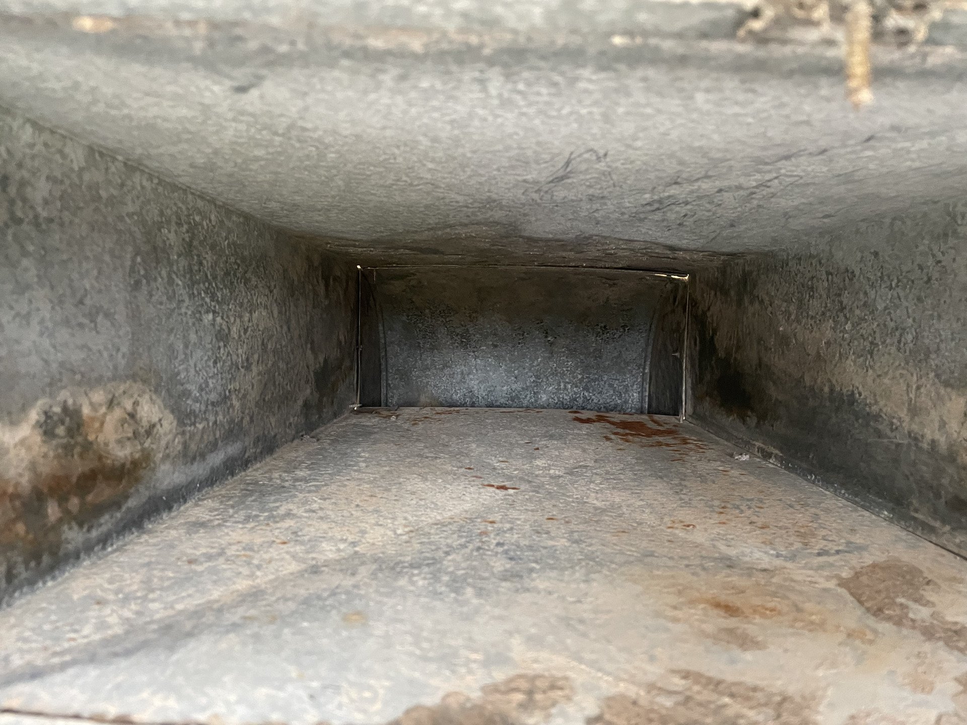HVAC duct after professional cleaning