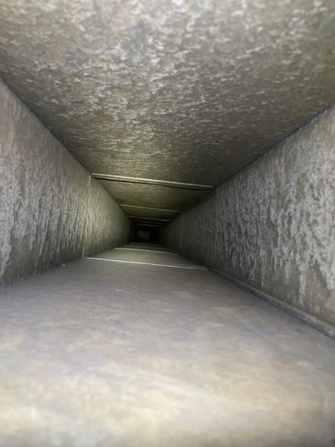 Hospital air duct interior view